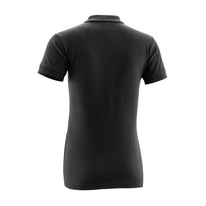 Deep Black - Back - Mascot Womens-Ladies Crossover Plain Polo Shirt