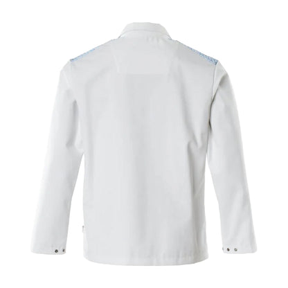 White-Azure Blue - Back - Mascot Mens Food & Care Chef Jacket
