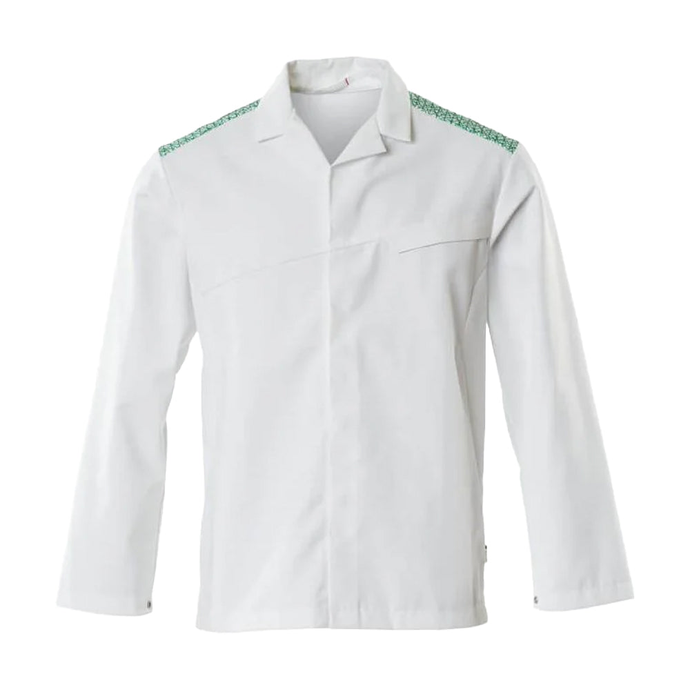 White-Grass Green - Front - Mascot Mens Food & Care Chef Jacket