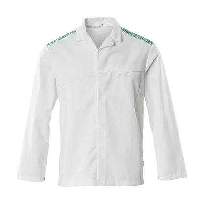 White-Grass Green - Front - Mascot Mens Food & Care Chef Jacket