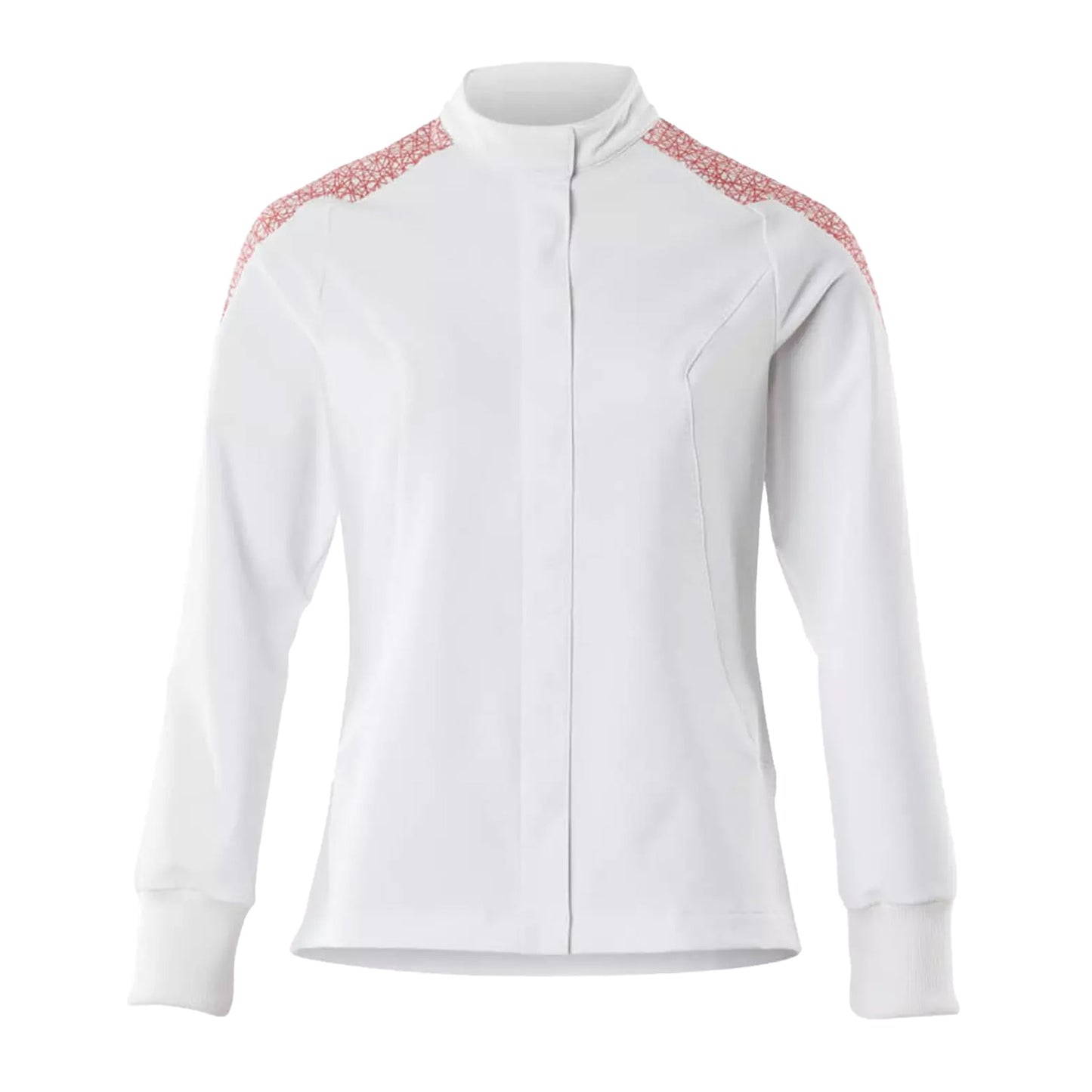 White-Traffic Red - Front - Mascot Womens-Ladies Food & Care Chef Jacket
