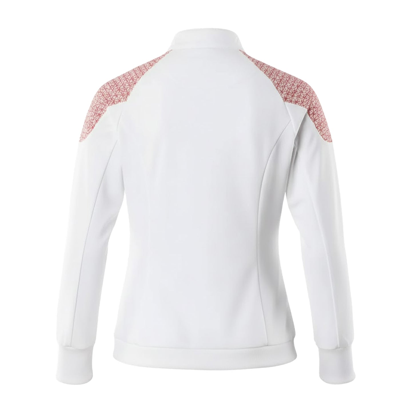 White-Traffic Red - Back - Mascot Womens-Ladies Food & Care Chef Jacket
