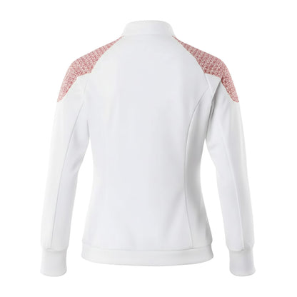 White-Traffic Red - Back - Mascot Womens-Ladies Food & Care Chef Jacket