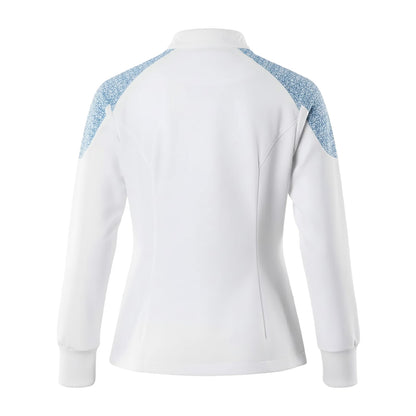 White-Azure Blue - Back - Mascot Womens-Ladies Food & Care Chef Jacket
