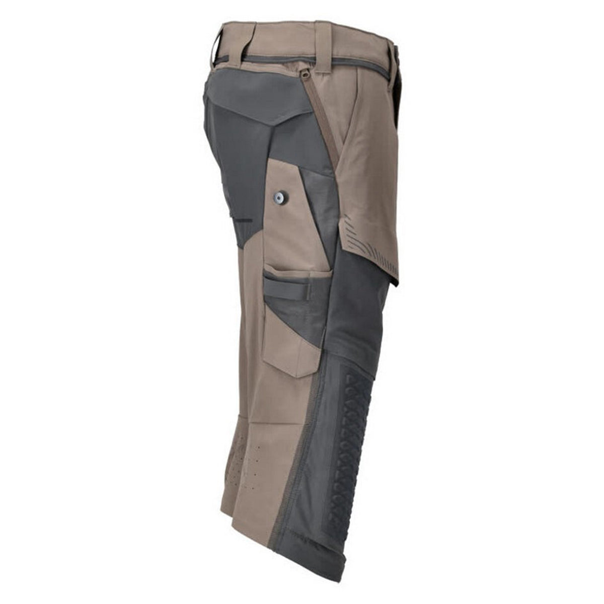 Dark Sand-Stone Grey - Side - Mascot Mens Customised Knee Pad Work Trousers