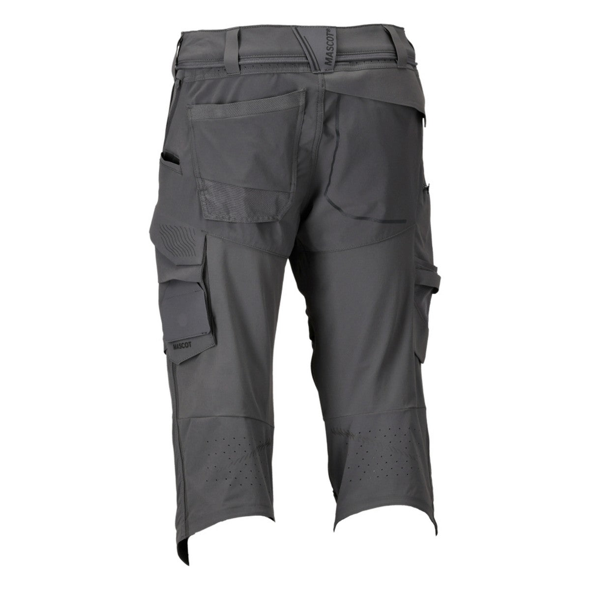 Stone Grey - Back - Mascot Mens Customised Knee Pad Work Trousers
