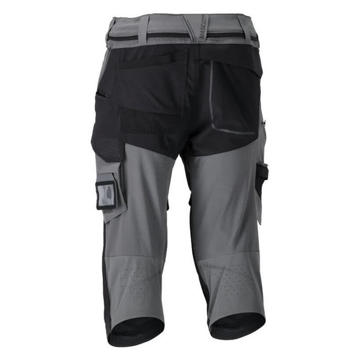 Stone Grey-Black - Back - Mascot Mens Customised Knee Pad Work Trousers