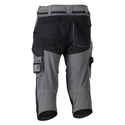 Stone Grey-Black - Back - Mascot Mens Customised Knee Pad Work Trousers