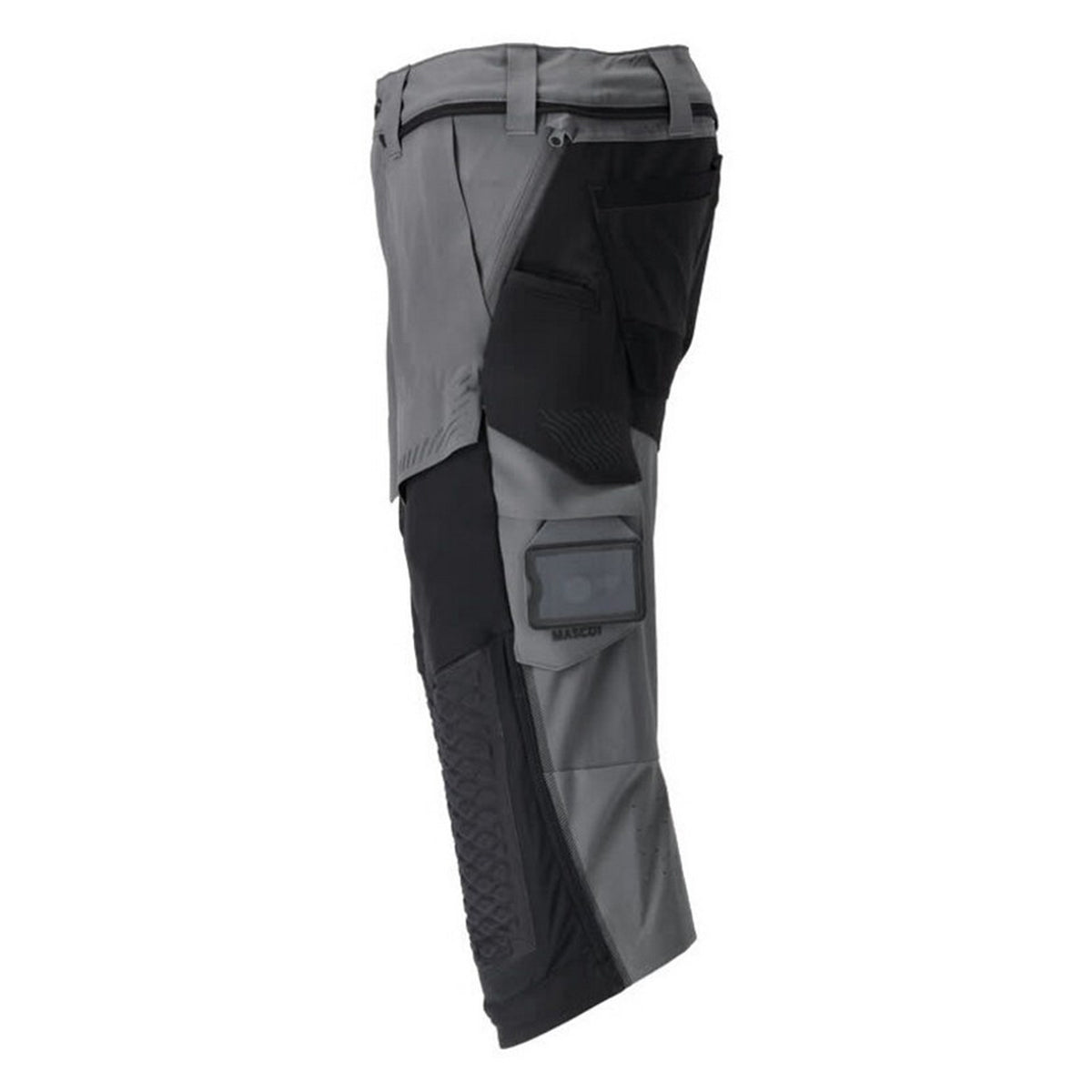 Stone Grey-Black - Side - Mascot Mens Customised Knee Pad Work Trousers