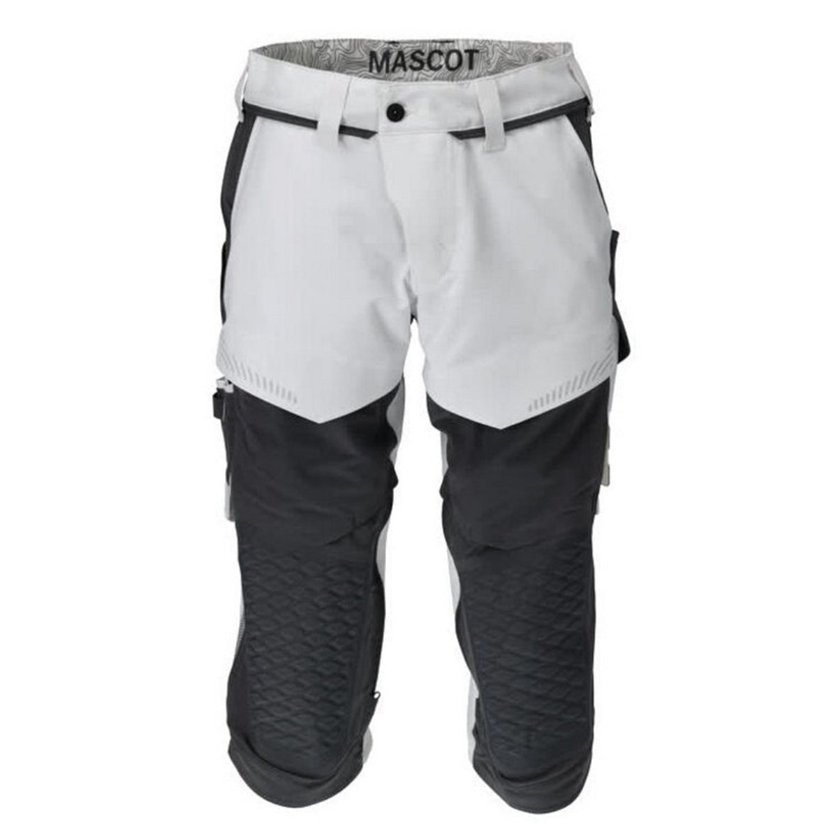 White-Stone Grey - Front - Mascot Mens Customised Knee Pad Work Trousers