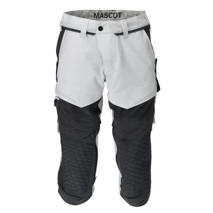 White-Stone Grey - Front - Mascot Mens Customised Knee Pad Work Trousers
