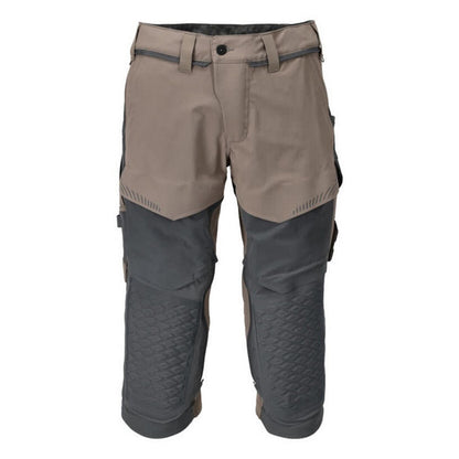 Dark Sand-Stone Grey - Front - Mascot Mens Customised Knee Pad Work Trousers