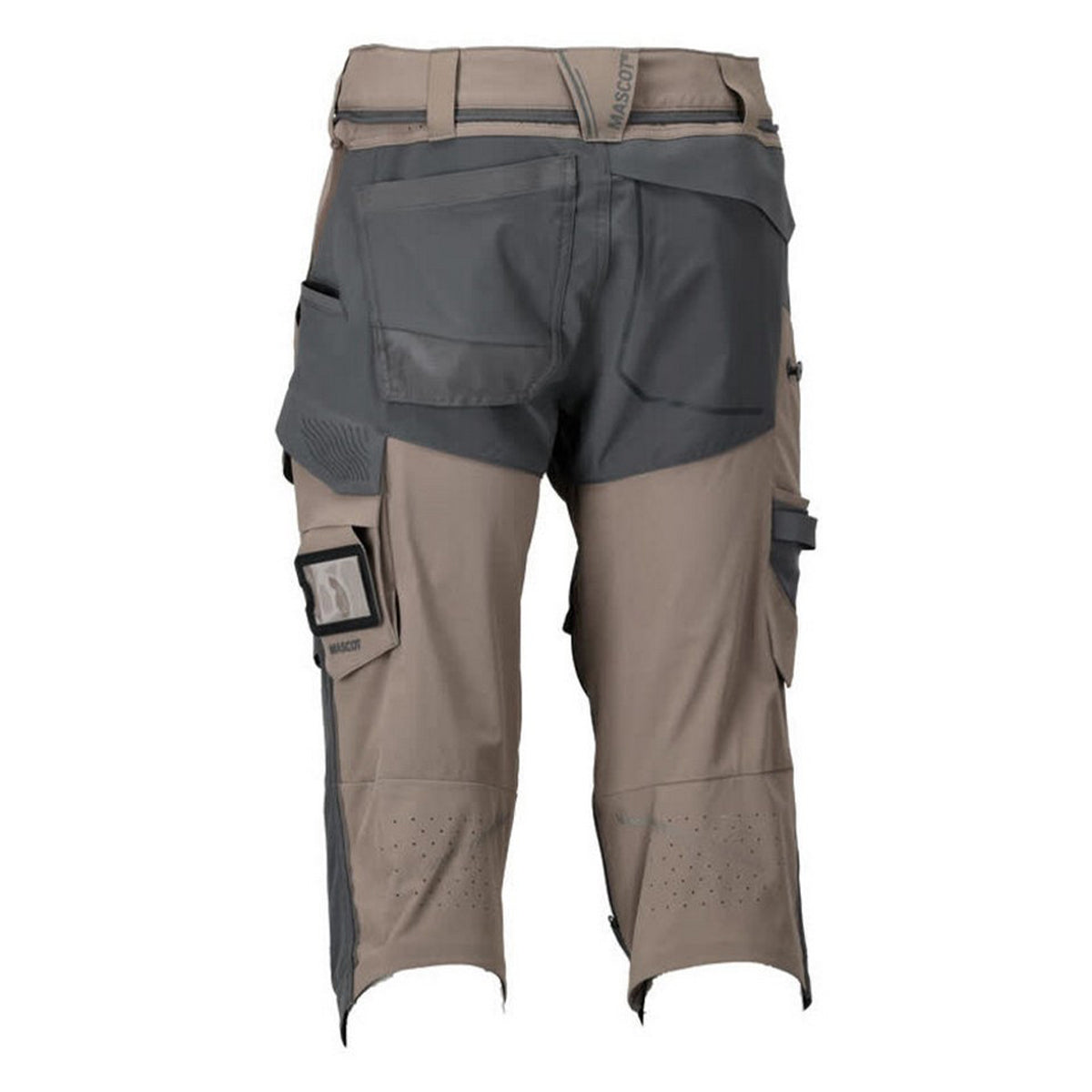 Dark Sand-Stone Grey - Back - Mascot Mens Customised Knee Pad Work Trousers
