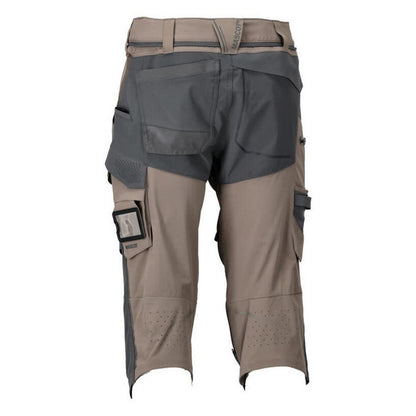 Dark Sand-Stone Grey - Back - Mascot Mens Customised Knee Pad Work Trousers
