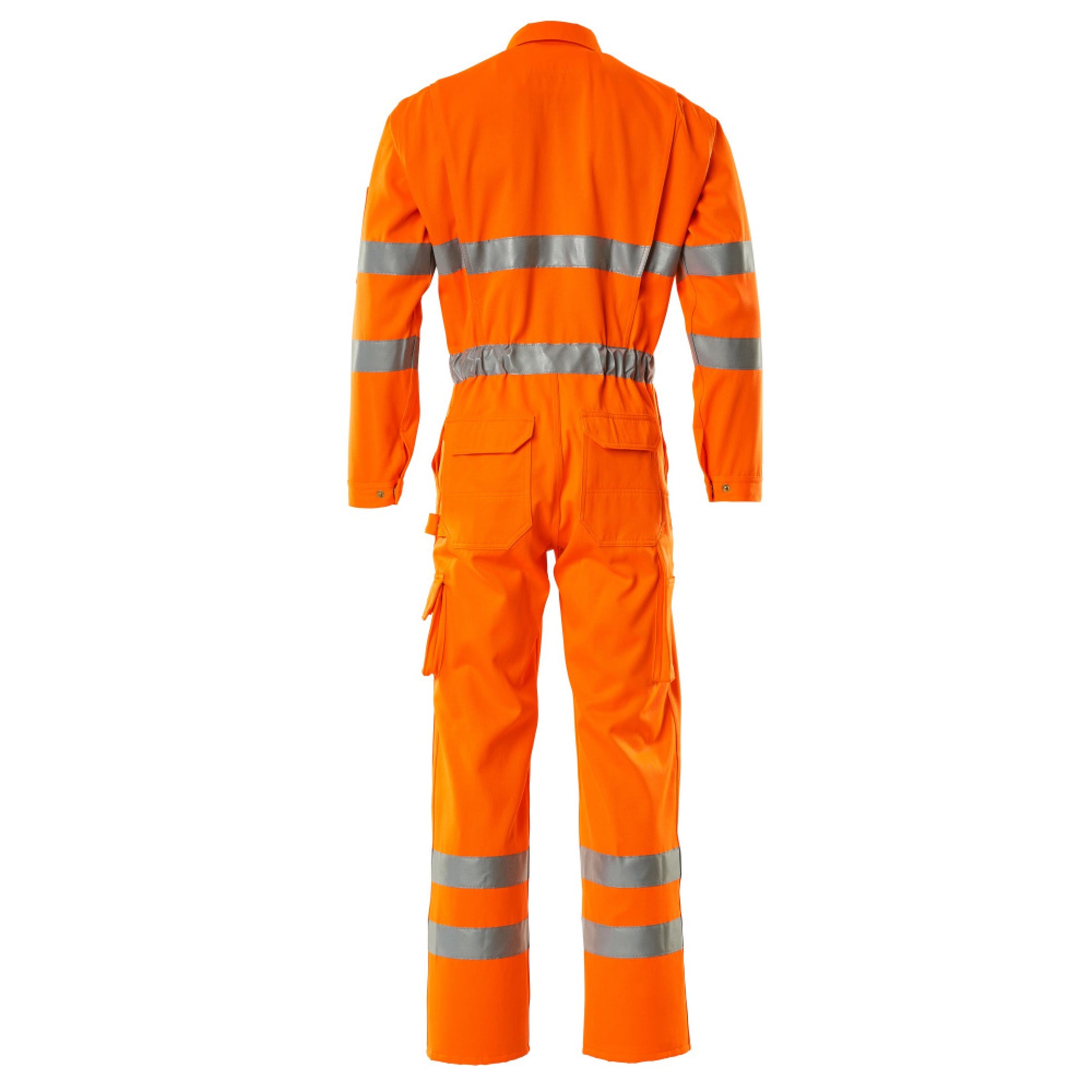 Hi Vis Orange - Back - Mascot Unisex Adult Safe Classic Utah Knee Pad Pockets Boiler Suit