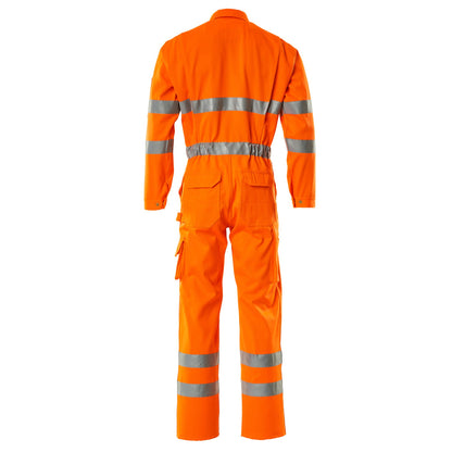 Hi Vis Orange - Back - Mascot Unisex Adult Safe Classic Utah Knee Pad Pockets Boiler Suit