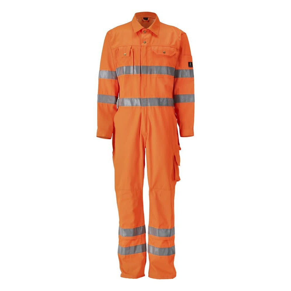 Orange - Front - Mascot Unisex Adult Safe Classic Utah Knee Pad Pockets Boiler Suit