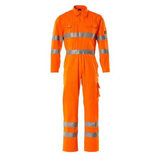 Hi Vis Orange - Front - Mascot Unisex Adult Safe Classic Utah Knee Pad Pockets Boiler Suit
