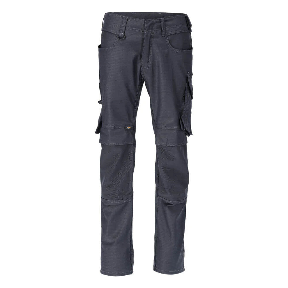 Dark Navy - Front - Mascot Mens Unique Knee Pad Pockets Work Trousers