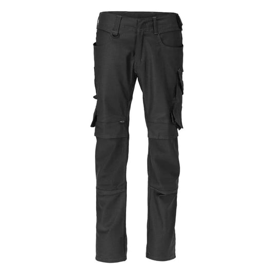 Black - Front - Mascot Mens Unique Knee Pad Pockets Work Trousers