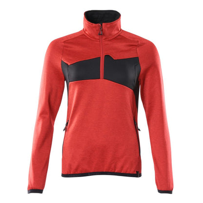 Traffic Red-Black - Front - Mascot Unisex Adult Accelerate Half Zip Jumper