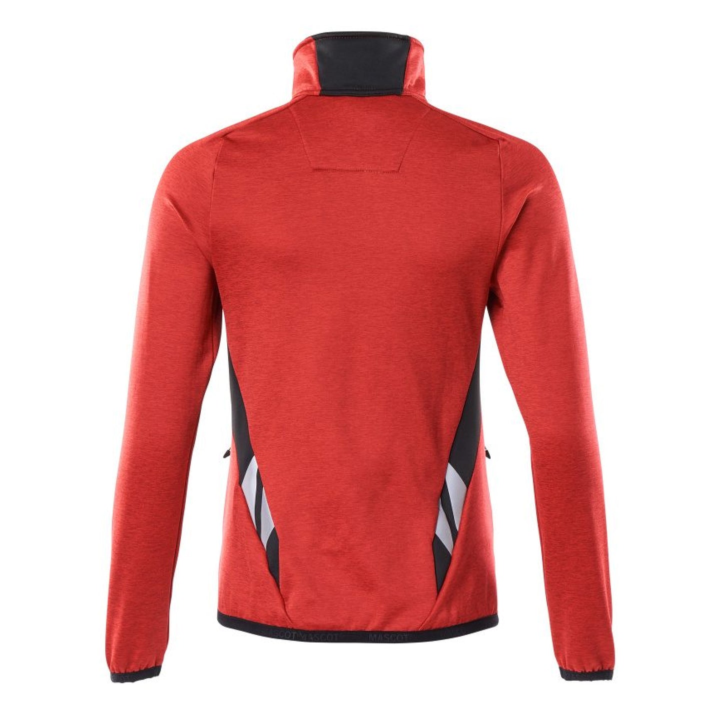 Traffic Red-Black - Back - Mascot Unisex Adult Accelerate Half Zip Jumper