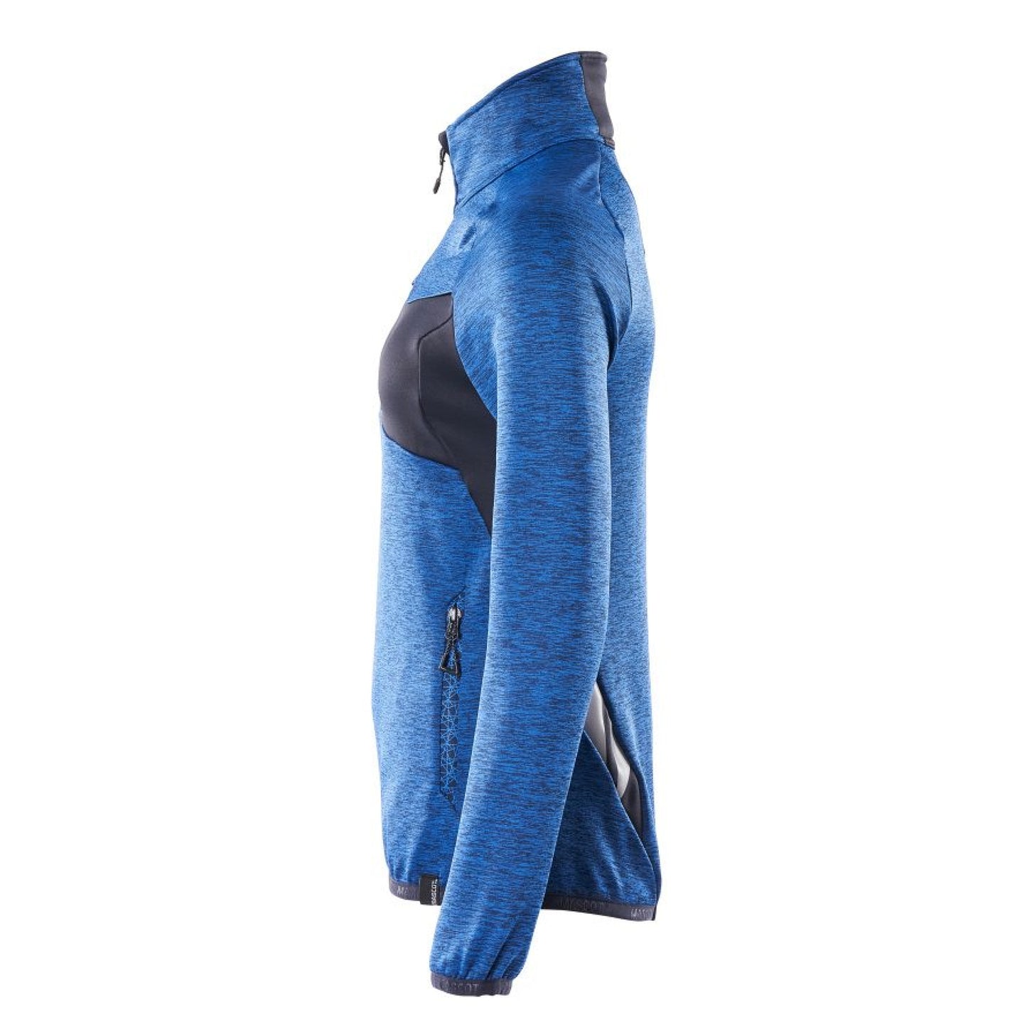 Azure Blue-Dark Navy - Side - Mascot Unisex Adult Accelerate Half Zip Jumper