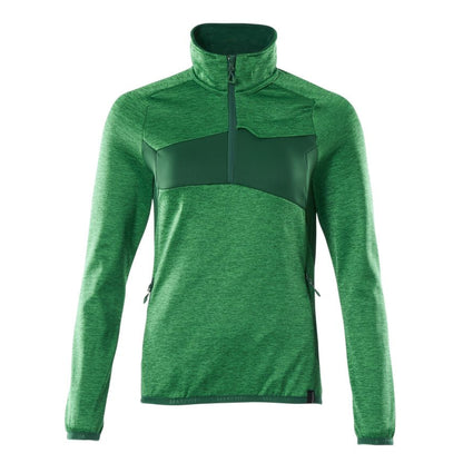 Grass Green-Green - Front - Mascot Unisex Adult Accelerate Half Zip Jumper