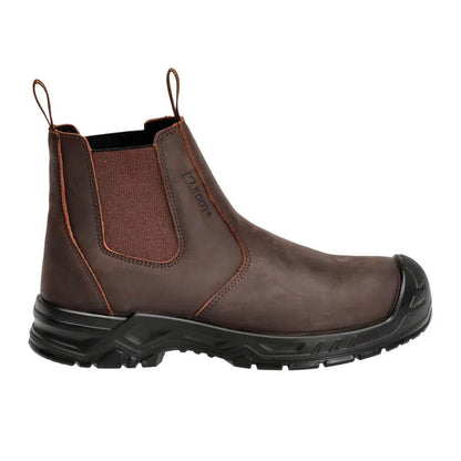 Dark Brown-Black - Front - Mascot Mens Footwear Originals Leather Safety Boots