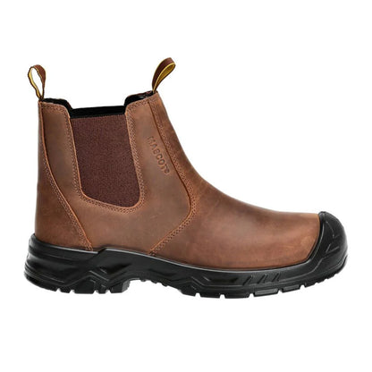 Nut Brown-Black - Front - Mascot Mens Footwear Originals Leather Safety Boots
