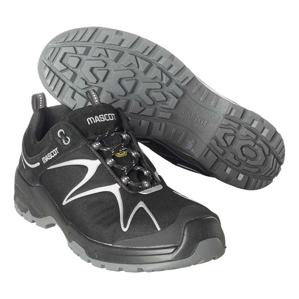 Black-Silver - Lifestyle - Mascot Womens-Ladies Footwear Flex Safety Shoes