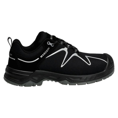 Black-Silver - Front - Mascot Womens-Ladies Footwear Flex Safety Shoes
