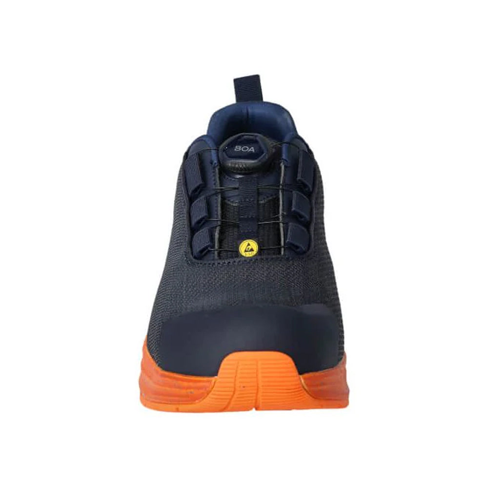 Dark Navy-Bright Orange - Side - Mascot Womens-Ladies Footwear Customised Safety Shoes