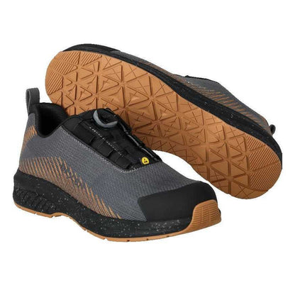 Stone Grey-Nut Brown - Lifestyle - Mascot Womens-Ladies Footwear Customised Safety Shoes