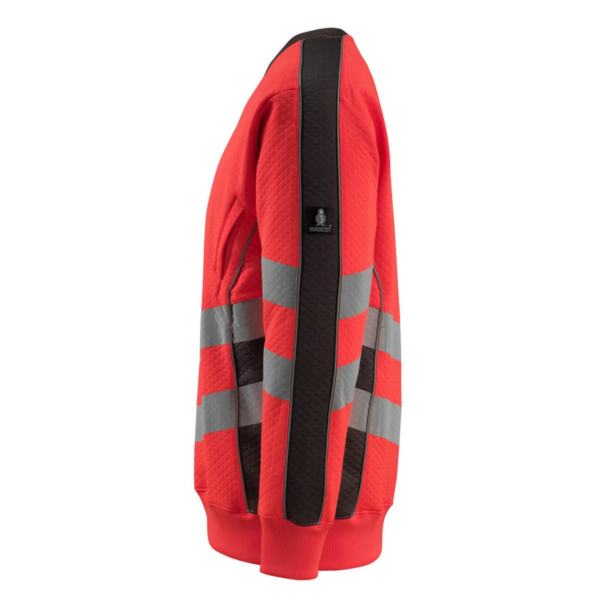 Hi Vis Red-Dark Anthracite - Side - Mascot Mens Safe Supreme Safety Sweatshirt