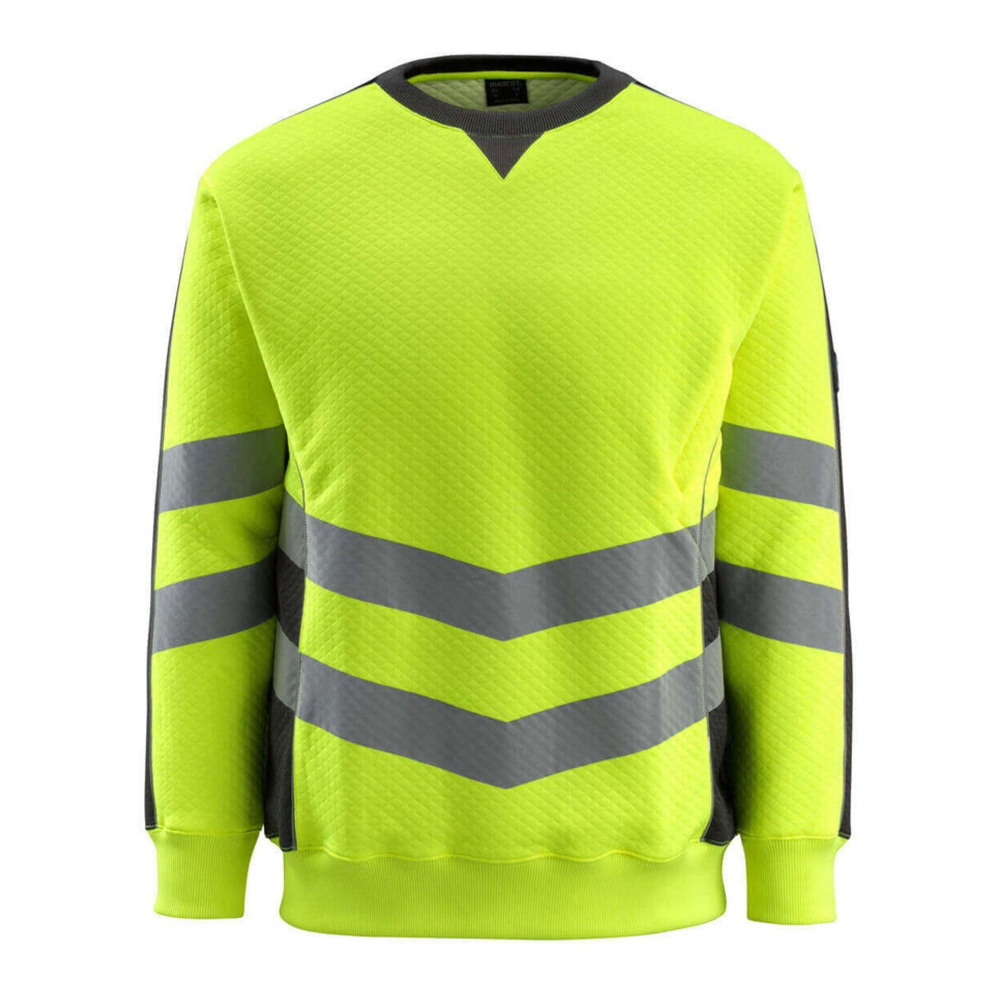 Hi Vis Yellow-Black - Front - Mascot Mens Safe Supreme Safety Sweatshirt