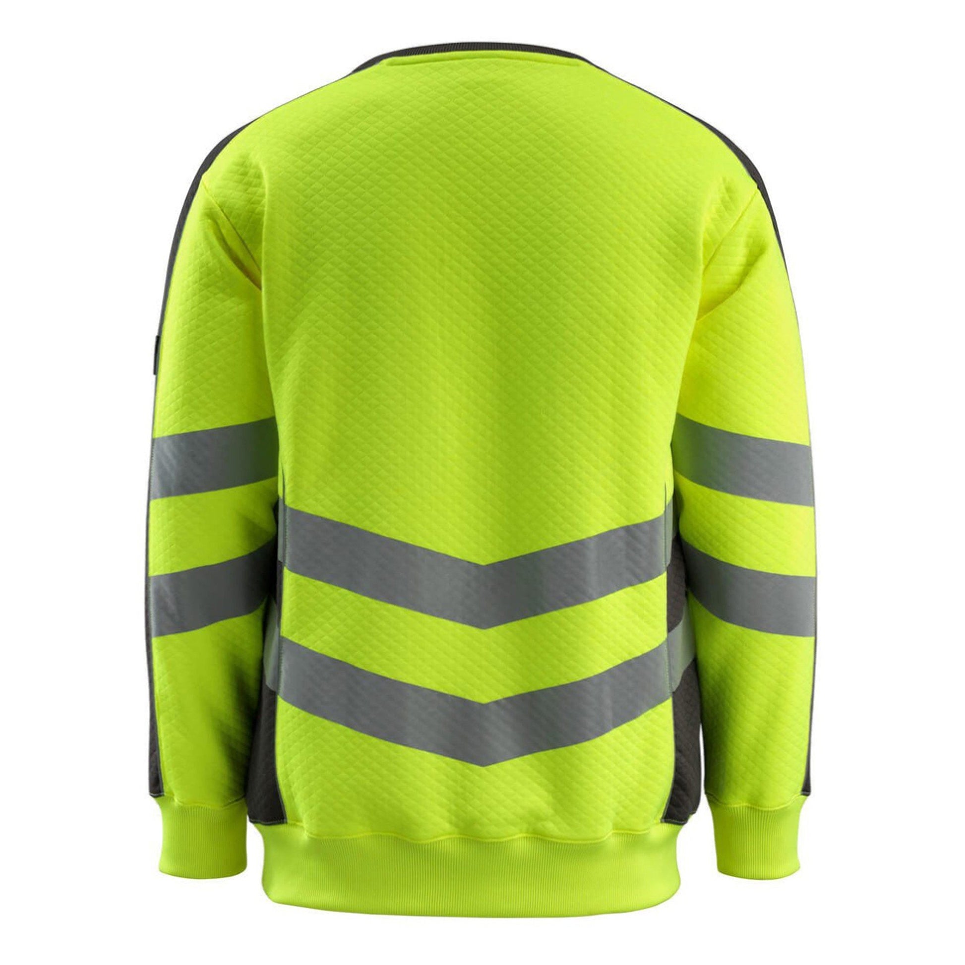 Hi Vis Yellow-Dark Anthracite - Back - Mascot Mens Safe Supreme Safety Sweatshirt