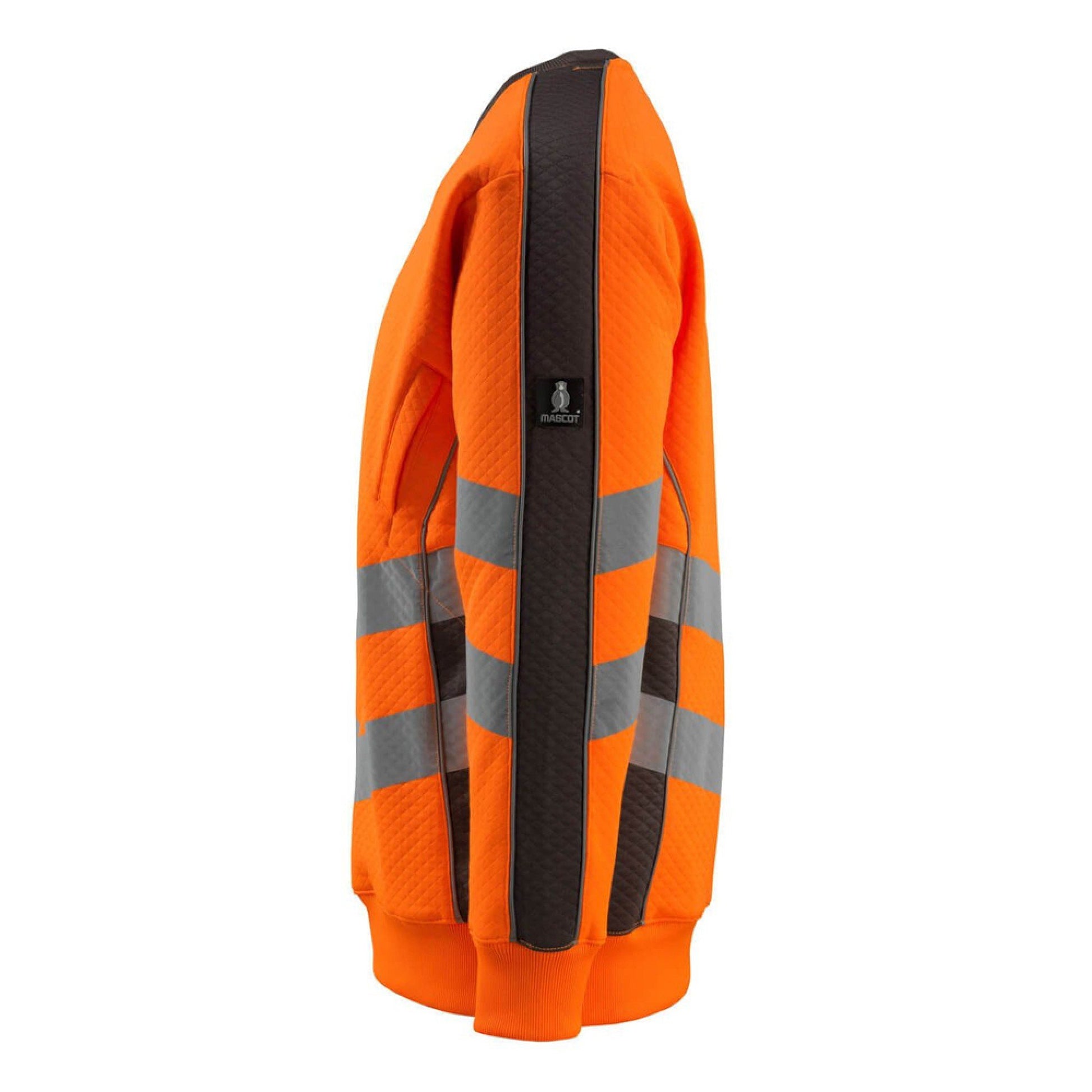 Hi Vis Orange-Dark Anthracite - Side - Mascot Mens Safe Supreme Safety Sweatshirt
