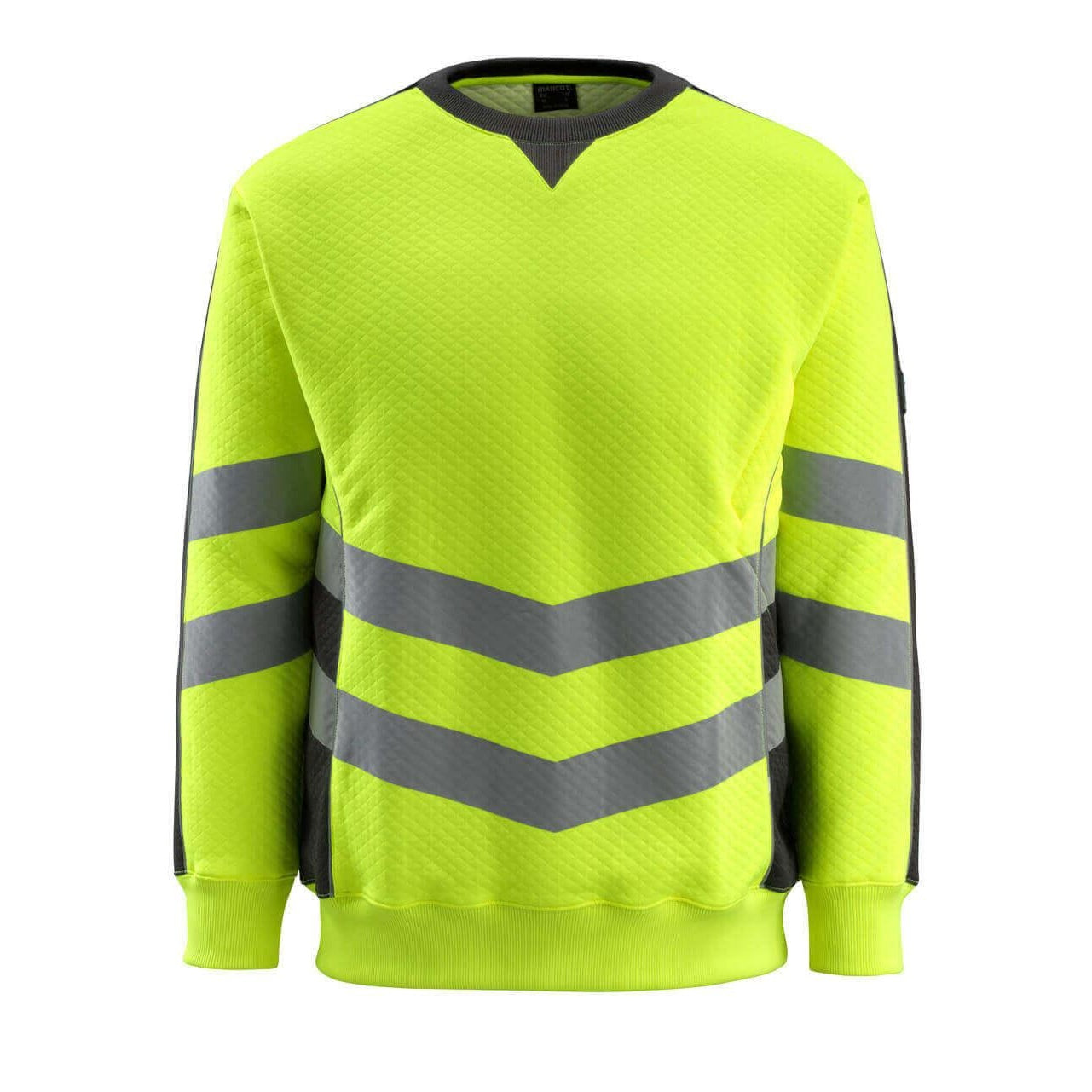 Yellow-Black - Front - Mascot Mens Safe Supreme Safety Sweatshirt