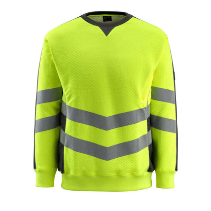 Yellow-Black - Front - Mascot Mens Safe Supreme Safety Sweatshirt