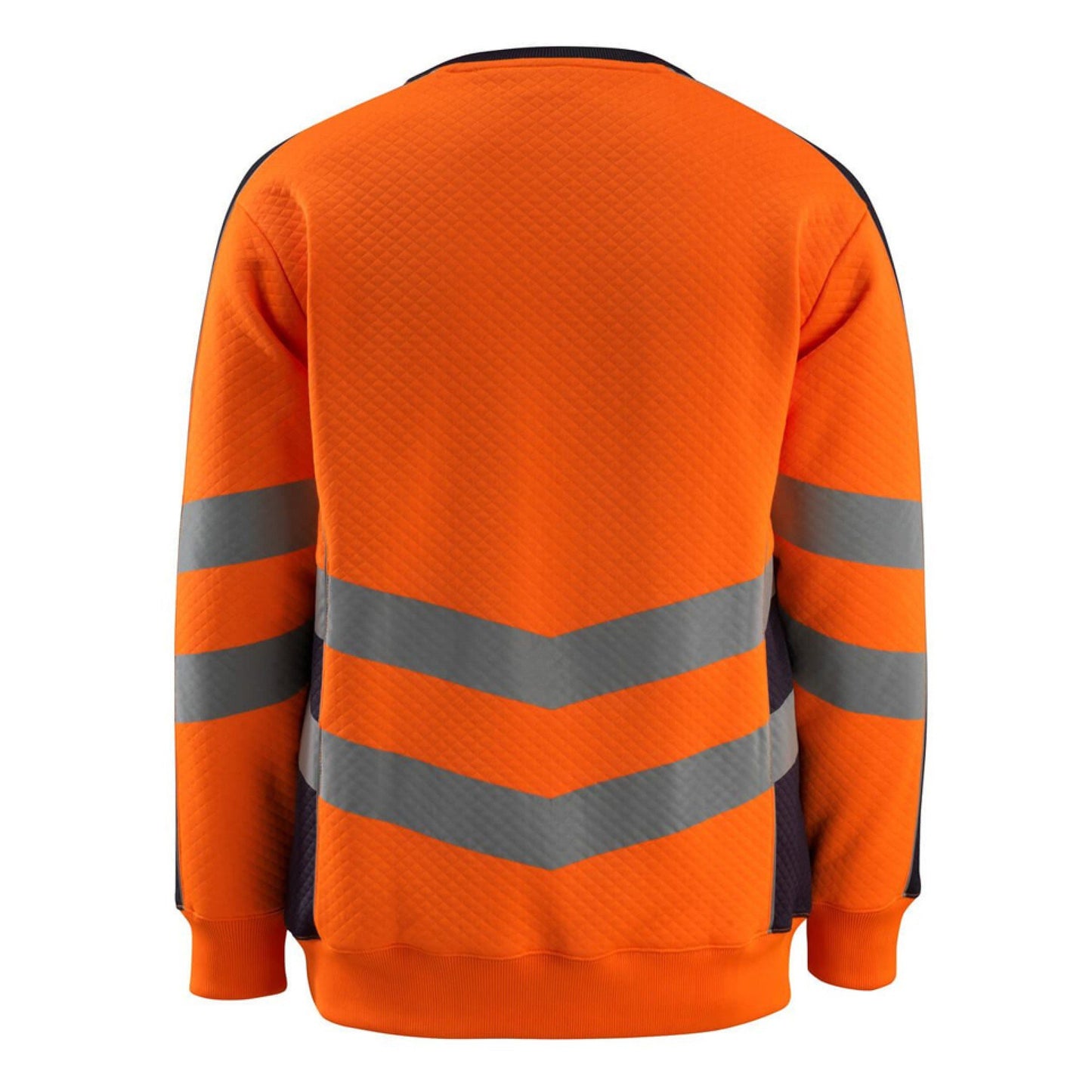 Hi Vis Orange-Dark Navy - Back - Mascot Mens Safe Supreme Safety Sweatshirt