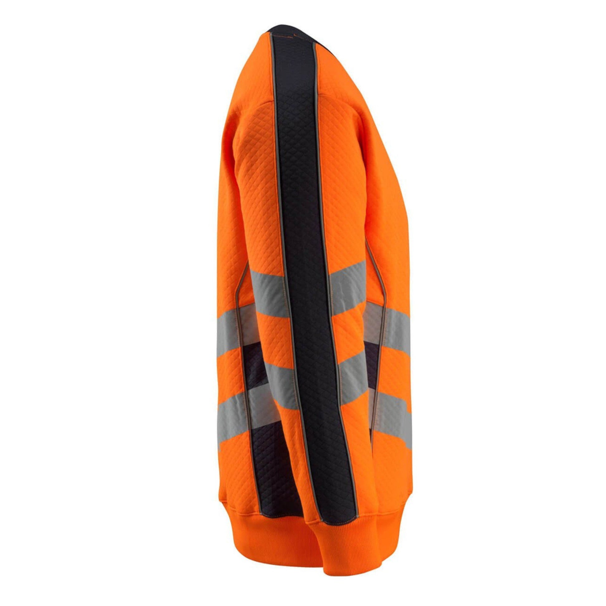 Hi Vis Orange-Dark Navy - Lifestyle - Mascot Mens Safe Supreme Safety Sweatshirt