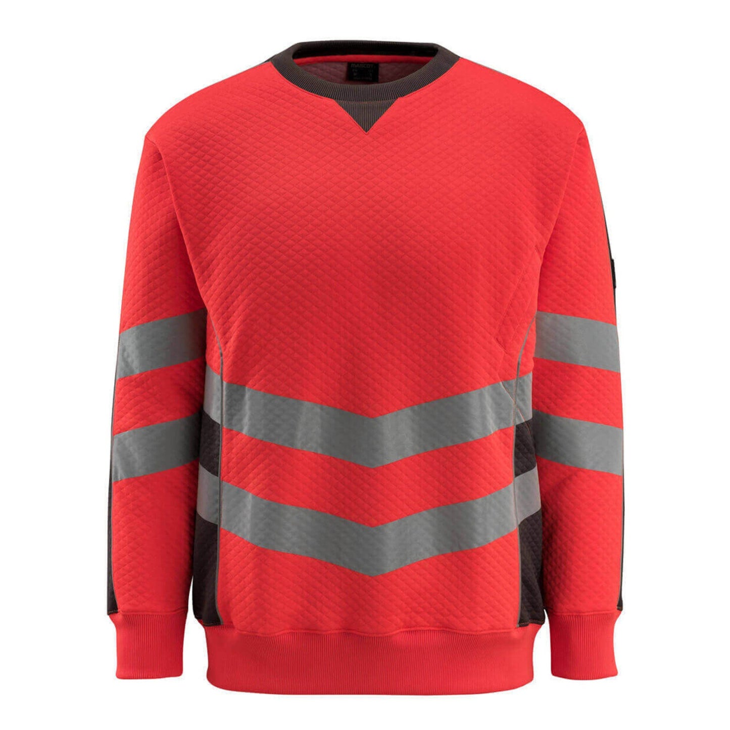 Hi Vis Red-Dark Anthracite - Front - Mascot Mens Safe Supreme Safety Sweatshirt