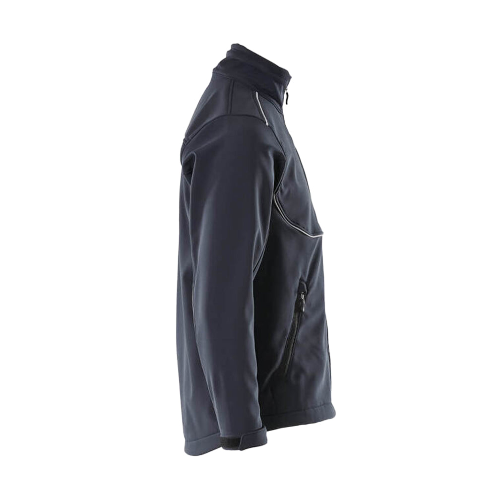Dark Navy - Side - Mascot Mens Tampa Industry Soft Shell Jacket