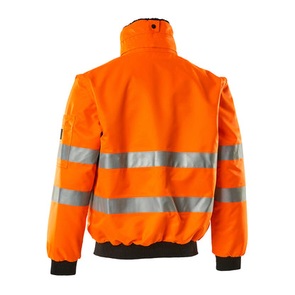 Hi Vis Orange - Back - Mascot Unisex Adult Safe Arctic Hi-Vis Pilot Jacket