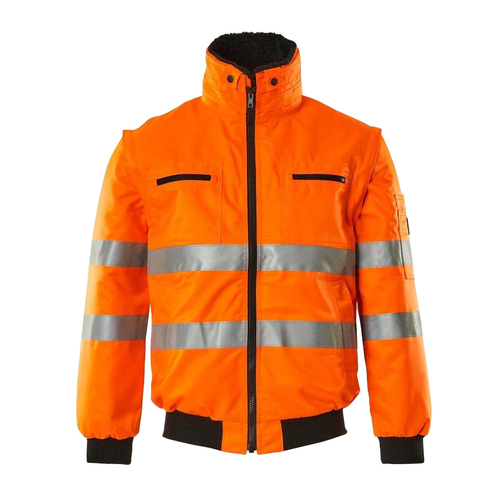 Hi Vis Orange - Front - Mascot Unisex Adult Safe Arctic Hi-Vis Pilot Jacket