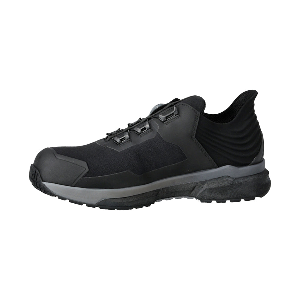 Black - Side - Mascot Mens Footwear Customised Slip-on Safety Shoes