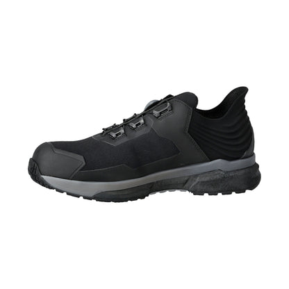 Black - Side - Mascot Mens Footwear Customised Slip-on Safety Shoes
