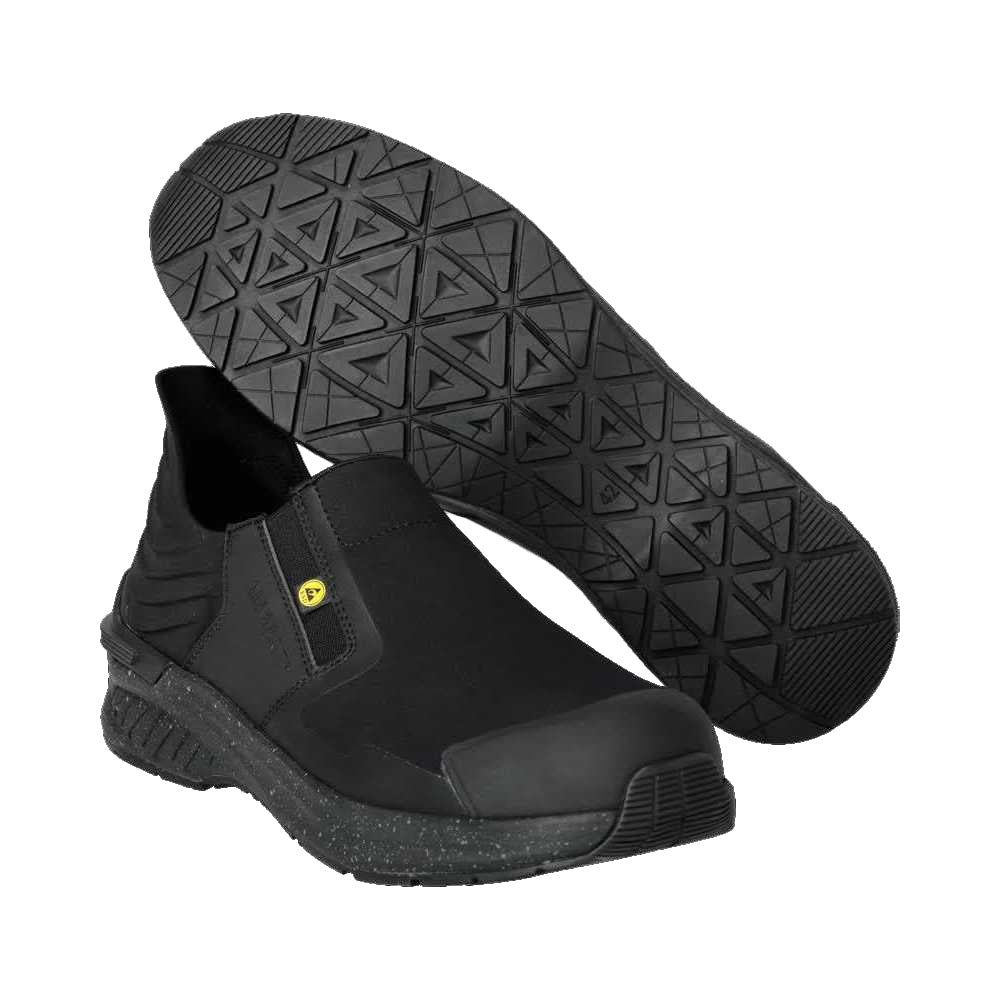 Black - Pack Shot - Mascot Mens Footwear Customised Slip-on Safety Shoes