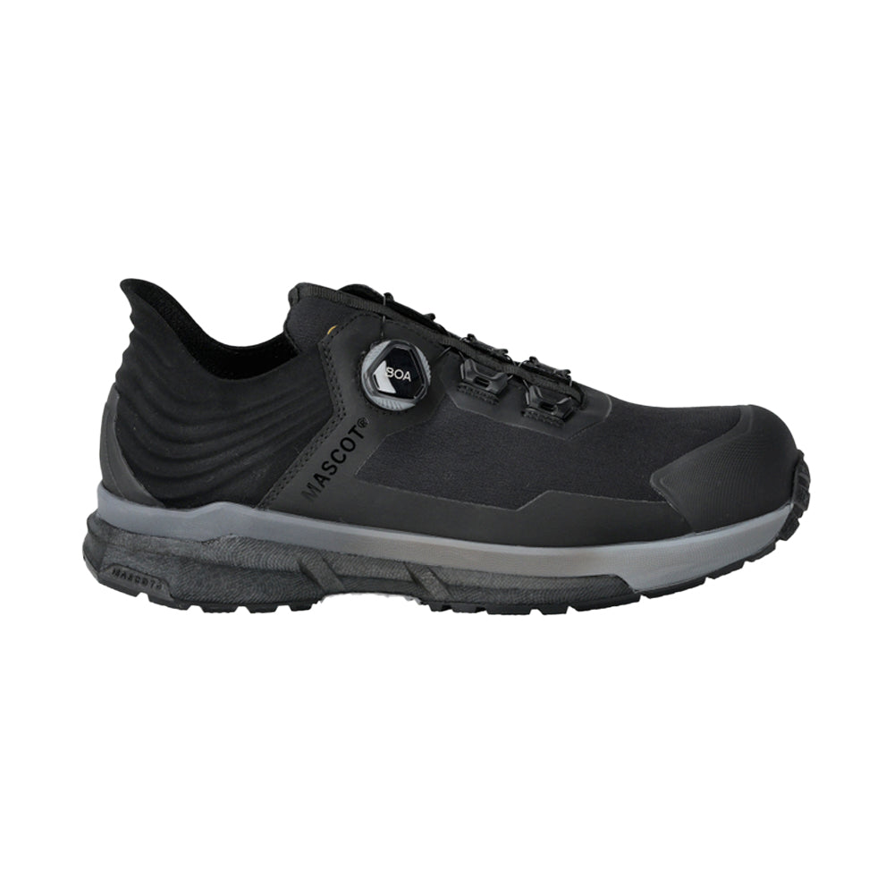 Black - Front - Mascot Mens Footwear Customised Slip-on Safety Shoes